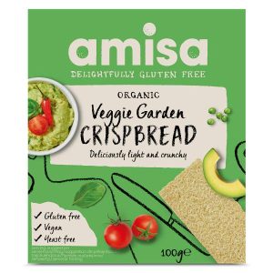 AMISA ORGANIC GLUTEN FREE VEGGIE CRISPBREAD 100G