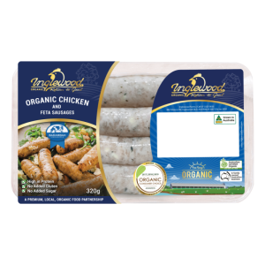 Organic Chicken Sausages – Feta & Parsley 300g (Inglewood)
